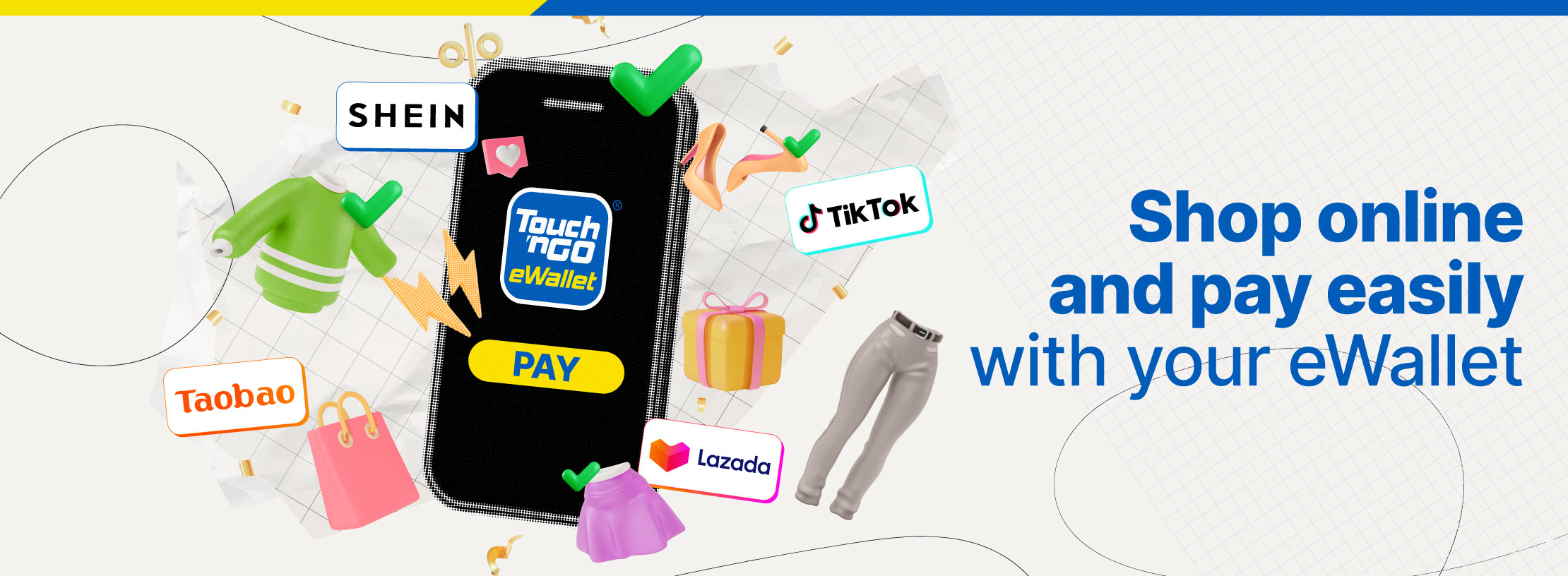 Online shopping? Sorted. Just pay easily with us - Web Banner