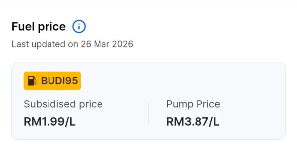 ron95 subsidy price